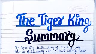 The Tiger King || Summary || Class 12 English Chapter 2 #summary #subscribe❤ @Class11and12th