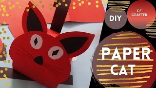 Paper cat| How to make easy cat for kids | Kids fun activity| Nursery craft work| Result card idea