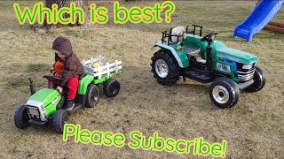 12 Volt Kids Ride On Tractor Comparison Kidzone vs Blazin Wheels 2020 Review and Features