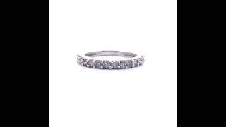 NEW! Classic 1 Carat Diamond 1/2 Eternity Ring in White Gold