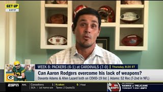 ESPN GET UP | David Pollack reacts to Rodgers face off Kyler Murray in Week 8: Cardinals vs Packers