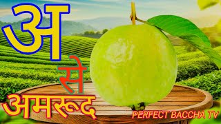 अ से अमरूद।।A SE AMRUD ।। अ आ इ ई।।                 IN HINDI