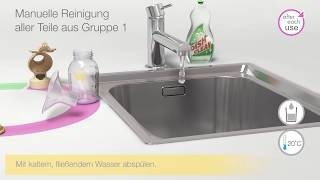 So reinigst du dein Pumpset der Medela Symphony Milchpumpe nach jeder Verwendung