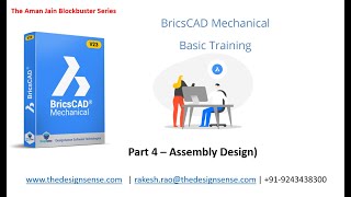 BricsCAD Mechanical Training (Basic) by Aman Jain (Part 4 - Assembly Design)