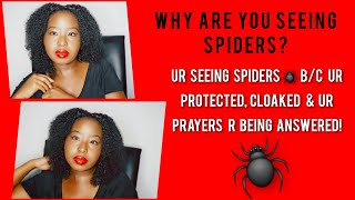 UR seeing spiders b/c ur protected, cloaked & ur prayers R being answered! Increasing Spiritual Gift