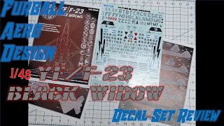 Furball Aero Design NEW RELEASE 1/48 YF/F-23 Black Widow Decal Set