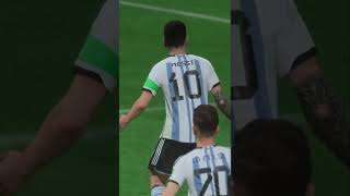 FIFA 23 PS5 Gameplay - World Cup 2022 Qatar - Argentina | Messi Scores Powershot #shorts