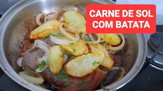 carne de sol acebolada com batata