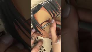 رسم وتلوين ليفاي من هجوم العمالقة 😭يجنن drawing levi from attack on titan😭