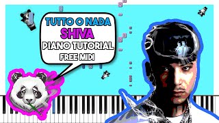 SHIVA - TUTTO O NADA - FREE MIDI Piano Tutorial