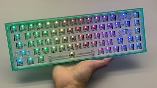 Newkra NK68T Hotswappable Kit Transparent Mechanical Keyboard,RGB 3 mode,3500mAh,Software control