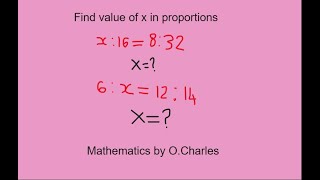 How to find value of x in proportions