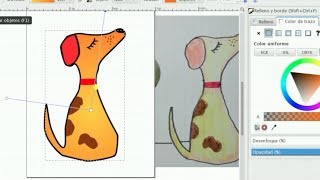 Como dibujar  un perrito  en la computadora.