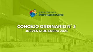 92 Concejo Municipal, sesión ordinaria N° 3 jueves 12 de enero 2023