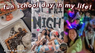 fun high school day in my life (school dance & pep rally)! a junior year vlog '22! SCHOOL VLOG