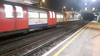 London Underground Northern Line trains at Totteriege and Whetstone Station