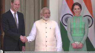 Prince William and Kate meet Indian PM Modi