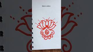 Beautiful Lotus Drawing #youtubeshorts #art #satisfying #lotus #howtodraw #rangoli #kolam #drawing