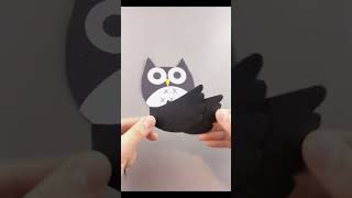 Let's Make An Owl With Moving Wings In 3 Easy Steps| DIY craft #shorts