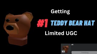 Getting the #1 “Teddy Bear Hat” Limited UGC item in Roblox (1,300 stock)