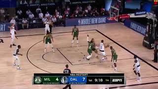 Luka Doncic behind the back fake pass