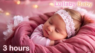 ✰ 3 HOURS ✰ Lullaby for babies to go to Sleep ♫ Baby Sleep Music ♫ Pink baby girl petals ✰ No ads ✰