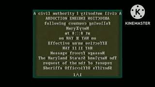 Maryland Emergency Alert System - Child Abduction Emergency (May 10, 2022) in Low Voice