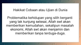 Hakikat Cobaan atau Ujian di Dunia