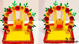 Easy & Beautiful laddu gopal jhula decoration at home | Janmashtami paper craft ideas | DIY craft