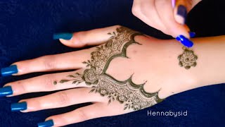 Beautiful Eid Henna Design Tutorial || henna desigm for eid 2024 || hennabysid