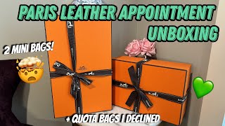 Hermès Paris Lottery Leather Appointment Unboxing | 2 Mini Bags | Paris Day 3 Final Unboxing