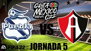 Puebla vs Atlas Jornada 5 Grita México Clausura 2022. (Simulación FIFA 22).