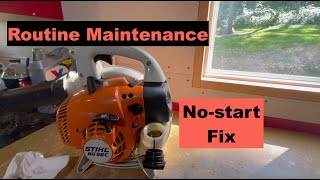 Stihl BG 56 Blower - Routine Maintenance - No Start Fix