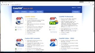 Installing and Using CutePDF