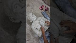 Fiberglass model finishing techniques #youtubeshorts #art #claysculpting #sculpturelovers