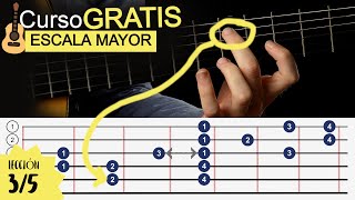 CURSO GRATIS de iniciación a la ESCALA MAYOR en la GUITARRA e IMPROVISACIÓN | Lección 3/5