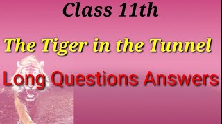 The Tiger in the Tunnel Class 11 Long Questions Answers|PSEB