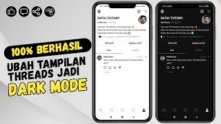 CARA MENGUBAH TAMPILAN APLIKASI THREADS MENJADI MODE MALAM | DARK MODE THREADS