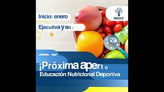 ¡Prepárate para destacar en el mundo de la Nutrición Deportiva en #INSUCE!