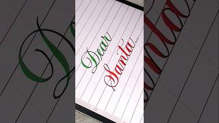 Christmas Lettering: Dear Santa Written In Calligraphy in Procreate #shorts #Procreate