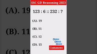 SSC GD Previous Year Question || SSC GD Exam 2023 #sscgd #gdshorts #reasoning #reasoningtricks