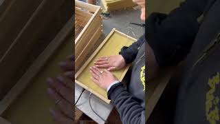 Embedding Beeswax Foundation Onto Wired Frames