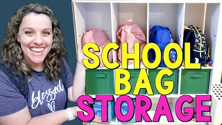 School bag storage at home | school bag storage hacks