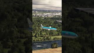 Smooth Plane Landing Boeing 777 At Airport MFS2020 #shorts