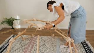 Assembling Wooden Climbing Dome Spider #climbingdome #sportcomplex #woodandhearts #simulatorforkids