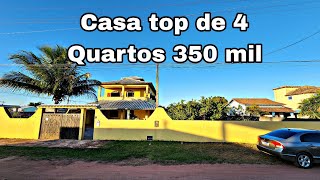 Casa com espaço fantástico 4 quartos 350 mil reais terreno de 840² Cabo frio unamar RJ