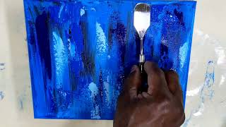 How to abstract paint using pallet knives and brushes O-Joy