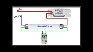 كيفية تركيب مصباح  نيون 120م