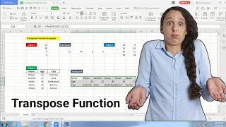 [Hindi] How to Use Transpose Function in Excel ? | एक्सेल में transpose function को कैसे यूज करें ?