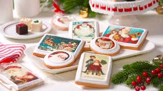 Mackenzie Limited exclusive Nostalgic Holiday Postcard Cookies for holiday inspiration